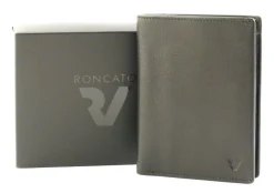 Roncato Portafoglio uomo sottile in pelle Pascal 2905 nero<Uomo Portafogli Uomo