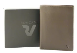 Roncato Portafoglio uomo sottile in pelle Pascal 2905 marrone<Uomo Portafogli Uomo