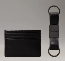 Calvin Klein Set regalo Portadocumenti e Portachiavi Nero<Uomo Portadocumenti|Portafogli Uomo