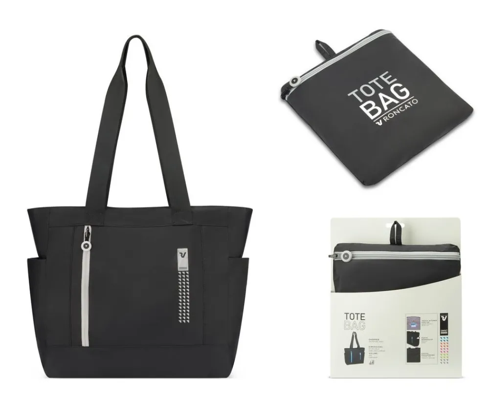 Roncato Shopper bag pieghevole Compact 2013 Nero Fumo< Borse Cabina