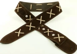 Strap'N'Roll Tracolla per chitarra/basso in pelle Gilmodel marrone< Tracolle Chitarra E Basso