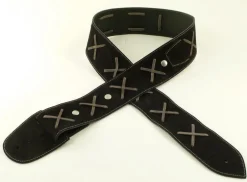 Strap'N'Roll Tracolla per chitarra/basso in pelle Gilmodel nera< Tracolle Chitarra E Basso