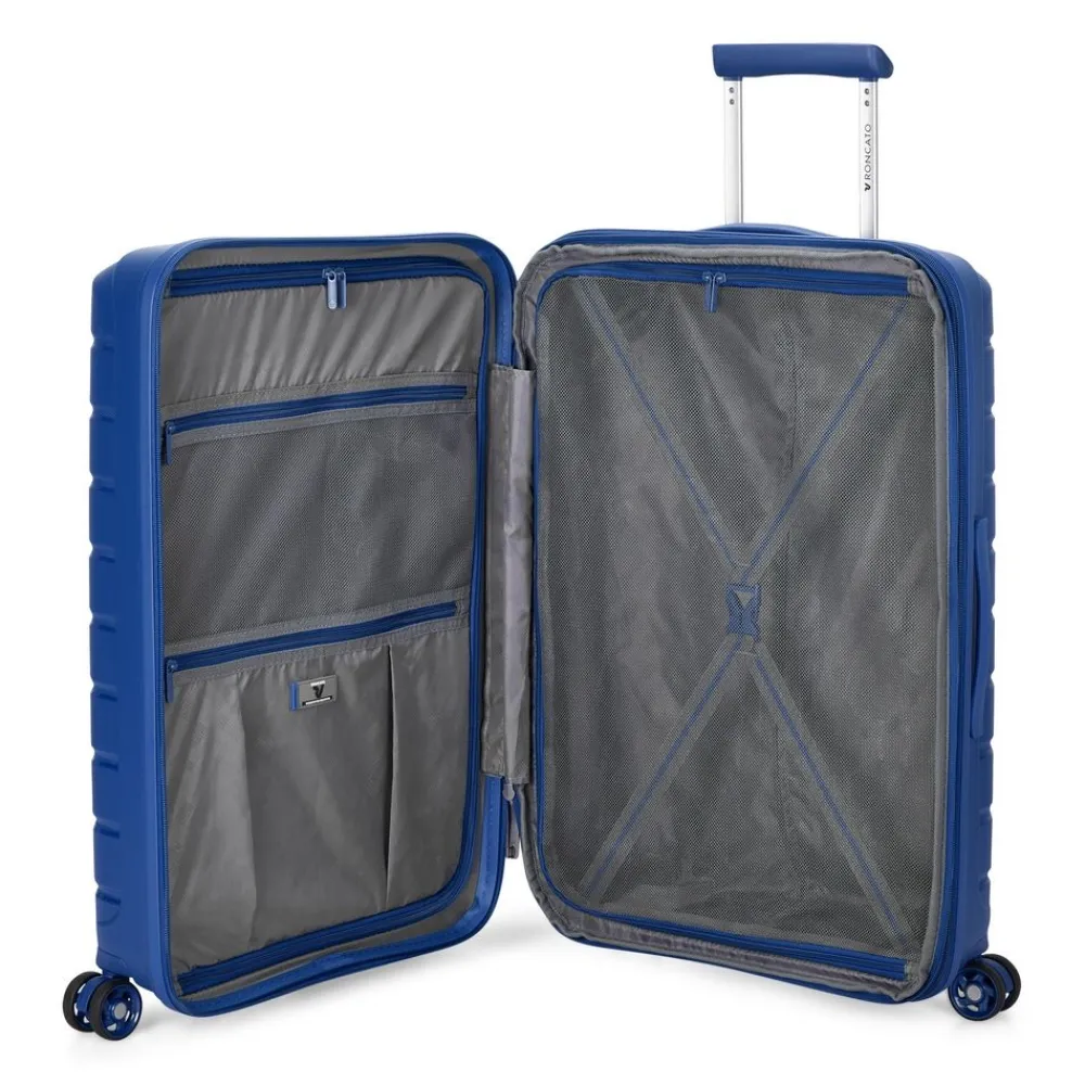 Roncato Trolley espandibile B-Flying medio 8182 Blu Notte< Trolley Rigidi