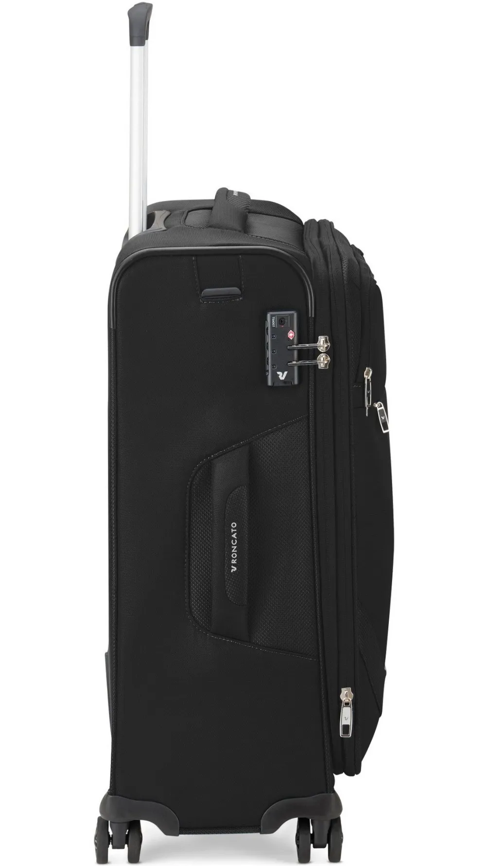 Roncato Trolley medio Joy 6212 espandibile Nero< Trolley Semirigidi