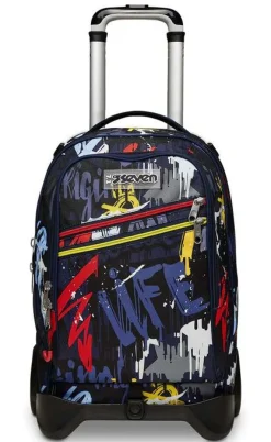Seven Trolley scuola Jack 2 ruote Spray Wall< Zaini Trolley