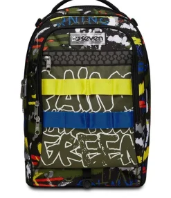 Seven Trolley scuola Jack 3 ruote Fluo Belts< Zaini Trolley