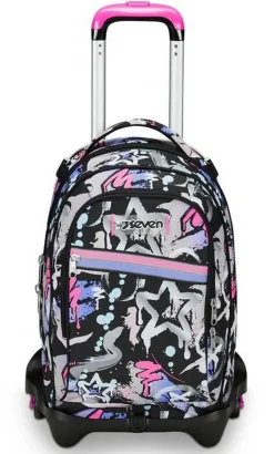 Seven Trolley scuola Jack 3 ruote Mark On Girl< Zaini Trolley