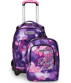 Seven Trolley scuola Jack 3 ruote Detach Bubble Street< Zaini Trolley