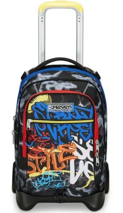 Seven Trolley scuola Jack 2 ruote Mark On Boy< Zaini Trolley