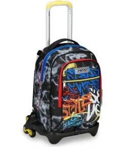 Seven Trolley scuola Jack 3 ruote Mark On Boy< Zaini Trolley