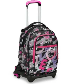 Seven Trolley scuola Jack 3 ruote Draft Heart< Zaini Trolley