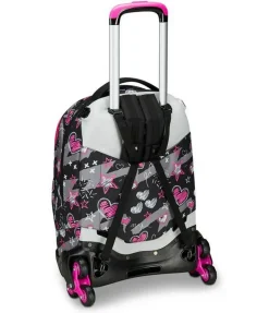 Seven Trolley scuola Jack 3 ruote Draft Heart< Zaini Trolley