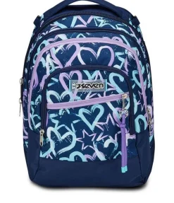 Seven Trolley scuola Jack 3 ruote Detach Crystal Purple< Zaini Trolley