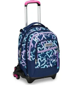 Seven Trolley scuola Jack 3 ruote Detach Crystal Purple< Zaini Trolley