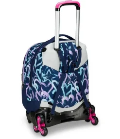 Seven Trolley scuola Jack 3 ruote Detach Crystal Purple< Zaini Trolley