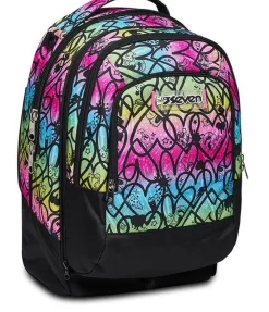 Seven Trolley scuola Jack 3 ruote Detach Colour Expression< Zaini Trolley