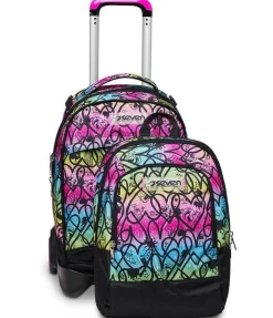 Seven Trolley scuola Jack 3 ruote Detach Colour Expression< Zaini Trolley