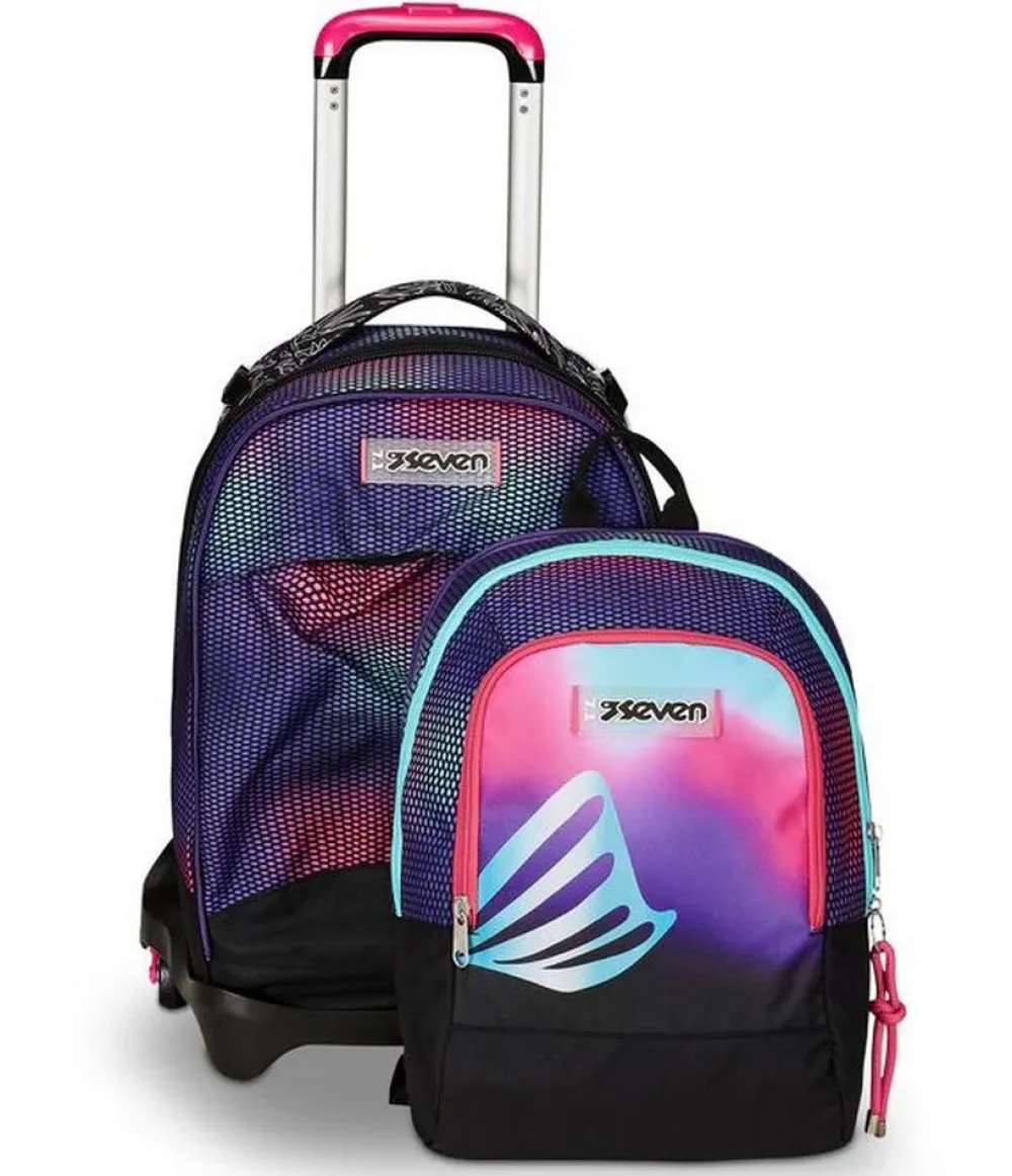 Seven Trolley scuola Jack 3 ruote Detach Shadefull Girl< Zaini Trolley