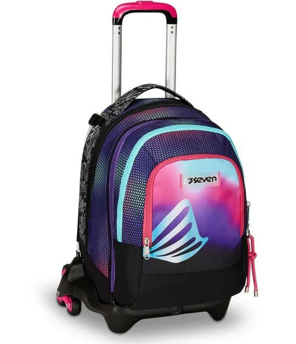 Seven Trolley scuola Jack 3 ruote Detach Shadefull Girl< Zaini Trolley