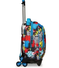 Sj Gang Trolley scuola SJ Jack 3 ruote Glitzled Boy< Zaini Trolley
