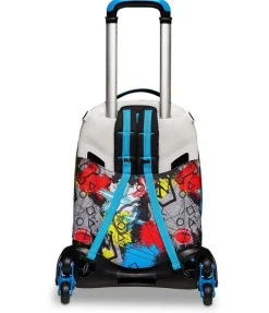 Sj Gang Trolley scuola SJ Jack 3 ruote Glitzled Boy< Zaini Trolley