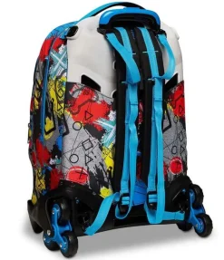 Sj Gang Trolley scuola SJ Jack 3 ruote Glitzled Boy< Zaini Trolley