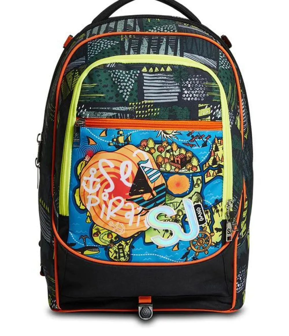 Sj Gang Trolley scuola SJ Jack 2WD Sea Pirate Boy< Zaini Trolley