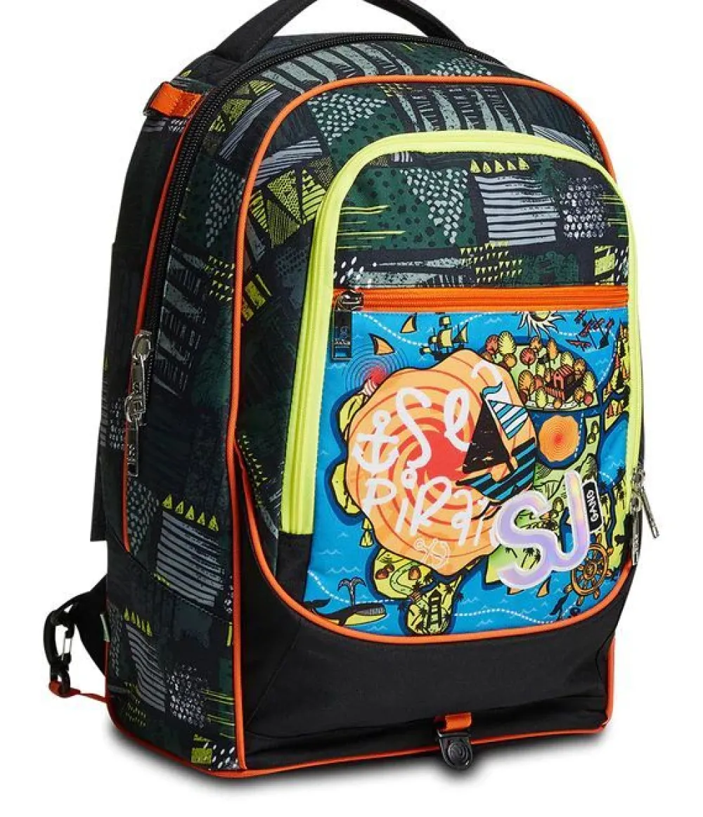 Sj Gang Trolley scuola SJ Jack 2WD Sea Pirate Boy< Zaini Trolley
