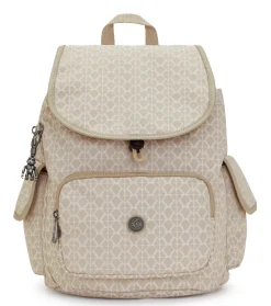 Kipling Zaino City Pack S Signature Beige<Donna Zaini Donna