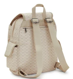 Kipling Zaino City Pack S Signature Beige<Donna Zaini Donna