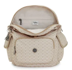 Kipling Zaino City Pack S Signature Beige<Donna Zaini Donna
