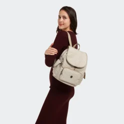 Kipling Zaino City Pack S Signature Beige<Donna Zaini Donna