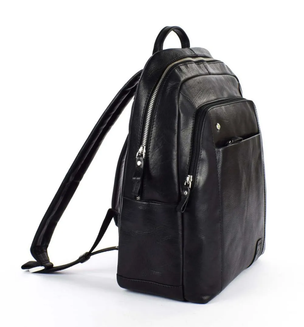 Acciaio Zaino lavoro in pelle 8377 Nero< Zaini Porta Pc
