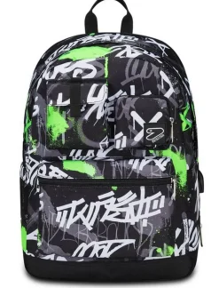 Seven Zaino The Double Pro Pockets estensibile Fluo Green< Zaini Scuola E Tempo Libero